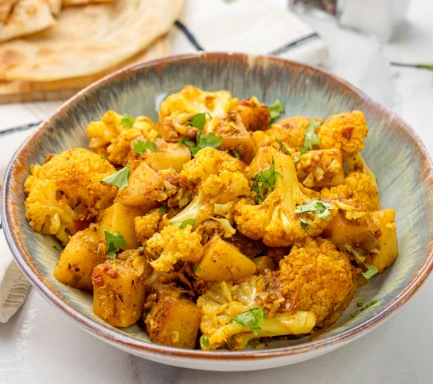 Aaloo gobhi with roti ..